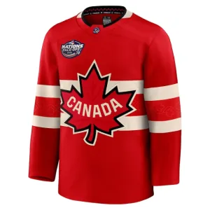 Fanatics Kanada 4 Nations Face Off Personalisiert 2025 Premium Trikot - Herren (Rot)