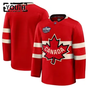Fanatics Kanada 4 Nations Face Off Personalisiert 2025 Premium Trikot - Kinder (Rot)