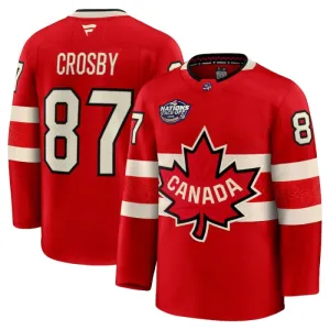 Fanatics Kanada 4 Nations Face Off Sidney Crosby 2025 Premium Trikot - Herren (Rot)