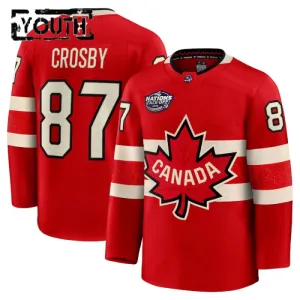 Fanatics Kanada 4 Nations Face Off Sidney Crosby 2025 Premium Trikot - Kinder (Rot)