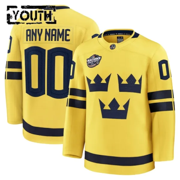 Fanatics Schweden 4 Nations Face Off Personalisiert 2025 Premium Trikot - Kinder (Gelb) Fanatics Schweden 4 Nations Face Off Personalisiert 2025 Premium Trikot - Kinder (Gelb)