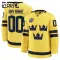 Fanatics Schweden 4 Nations Face Off Personalisiert 2025 Premium Trikot - Kinder (Gelb)