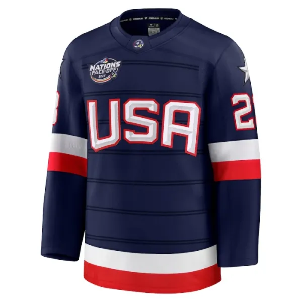 Fanatics USA 4 Nations Face Off Adam Fox 2025 Premium Trikot - Herren (Navy)