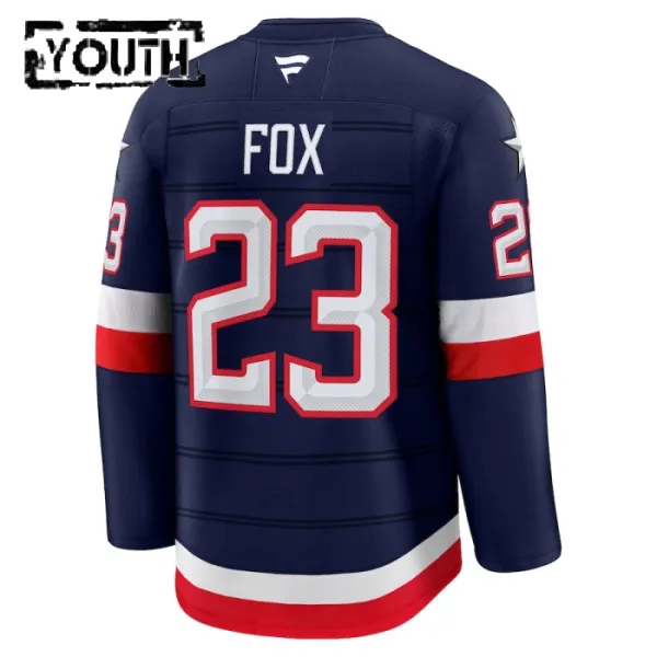 Fanatics USA 4 Nations Face Off Adam Fox 2025 Premium Trikot - Kinder (Navy)