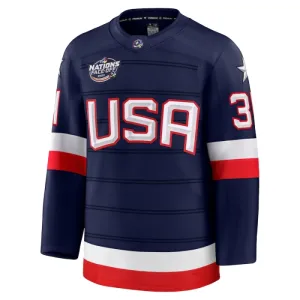 Fanatics USA 4 Nations Face Off Auston Matthews 2025 Premium Trikot - Herren (Navy)