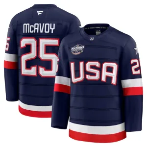 Fanatics USA 4 Nations Face Off Charlie Mcavoy 2025 Premium Trikot - Herren (Navy)