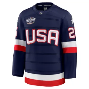 Fanatics USA 4 Nations Face Off Charlie Mcavoy 2025 Premium Trikot - Herren (Navy)