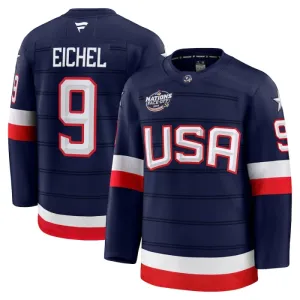 Fanatics USA 4 Nations Face Off Jack Eichel 2025 Premium Trikot - Herren (Navy)