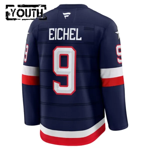 Fanatics USA 4 Nations Face Off Jack Eichel 2025 Premium Trikot - Kinder (Navy)
