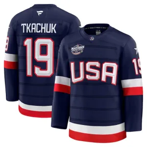 Fanatics USA 4 Nations Face Off Matthew Tkachuk 2025 Premium Trikot - Herren (Navy)